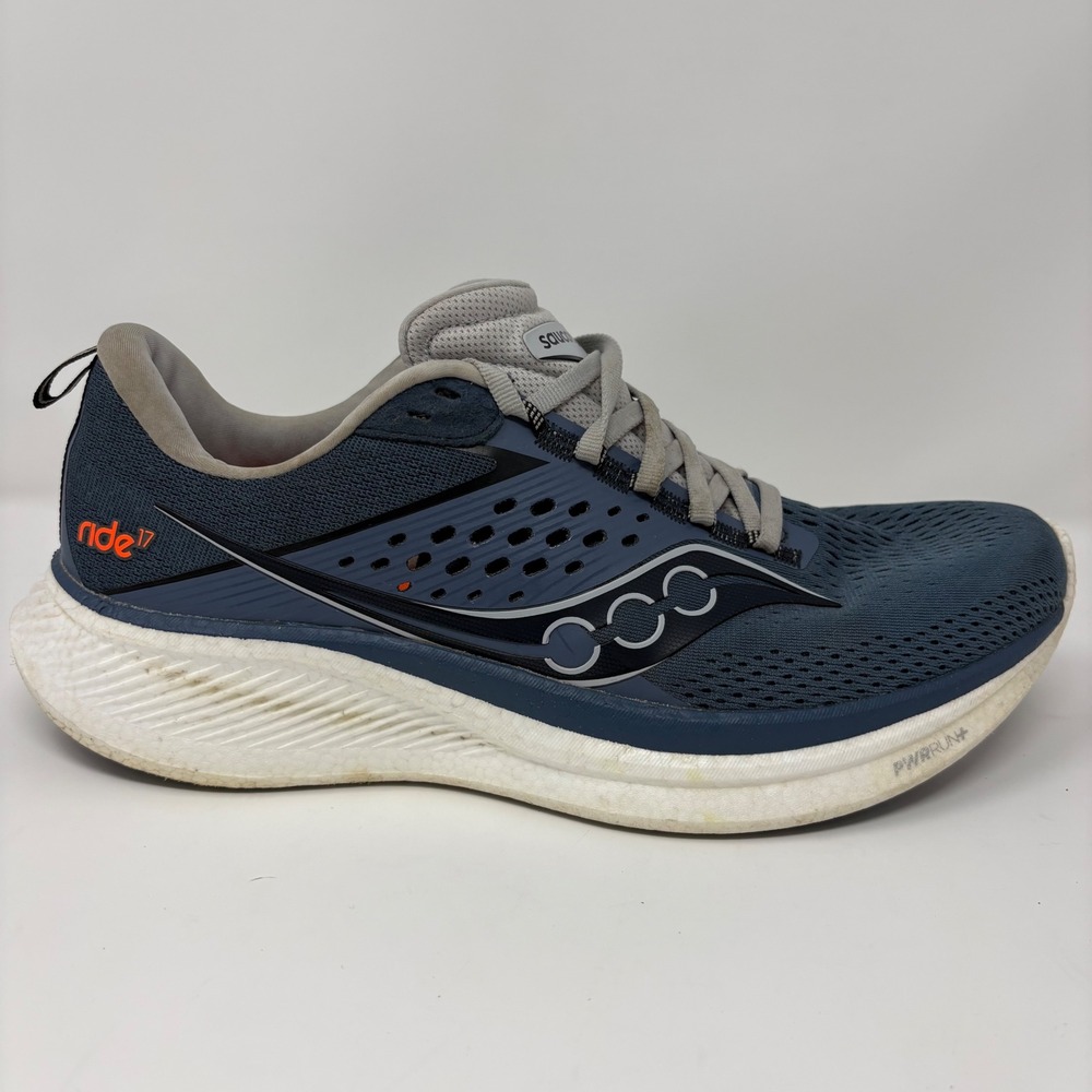 Saucony Ride 17 Men's Size 11 Blue Grey Running Shoes (S20924-211)